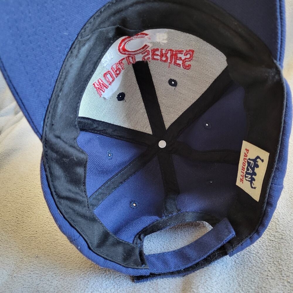 CHICAGO CUBS Hat Cap Blue 2016 World Series Champions Logo Adjustable Embroidere - Picture 7 of 8